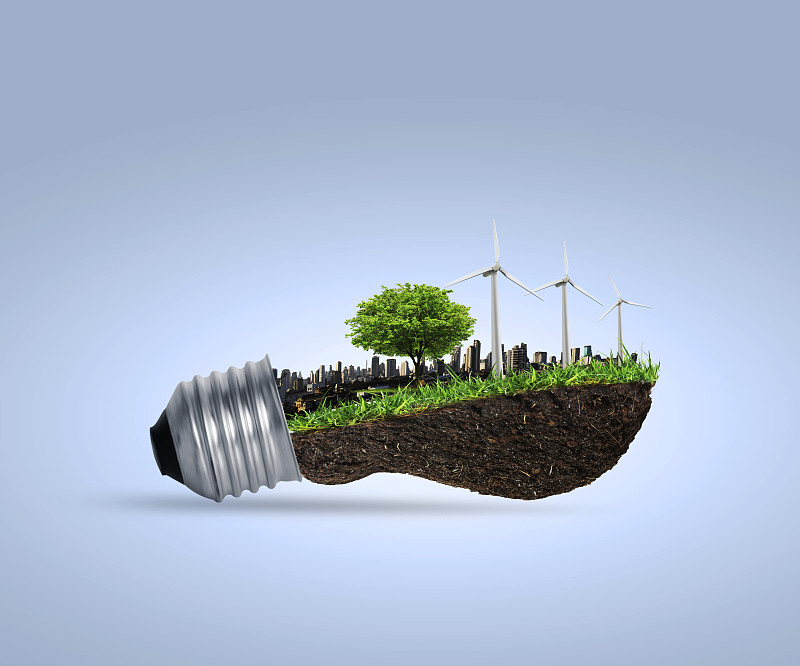 电灯泡,概念,替代能源,可持续资源,环境保护,能源,光合作用,电缆,未来,风