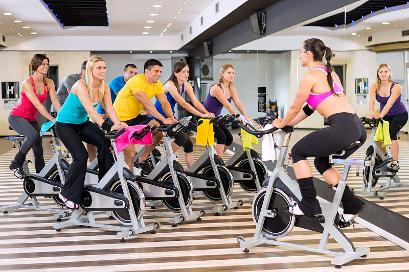 动感单车,健身车,心血管运动,健身课程,美,休闲活动,水平画幅,美人,人群,健康