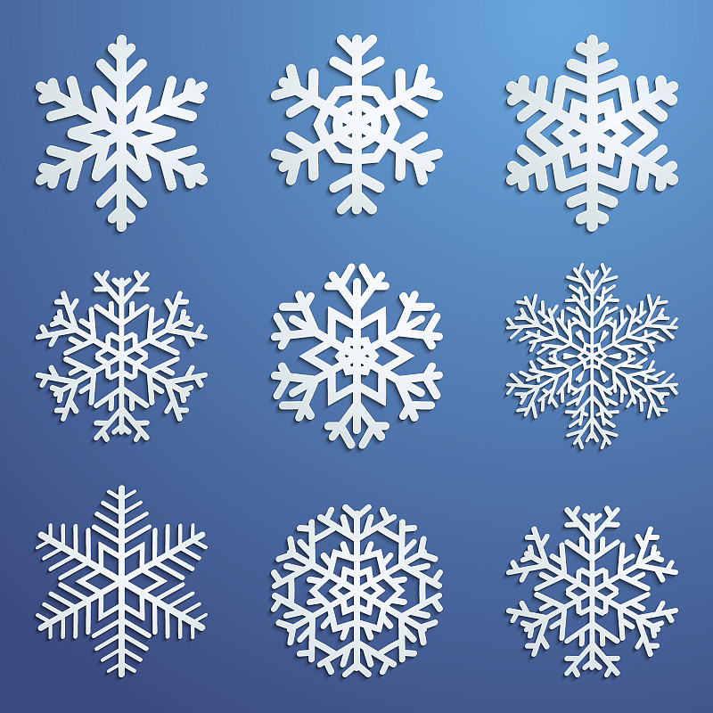 雪花,美,新的,形状,雪,绘画插图,新年,符号,布置