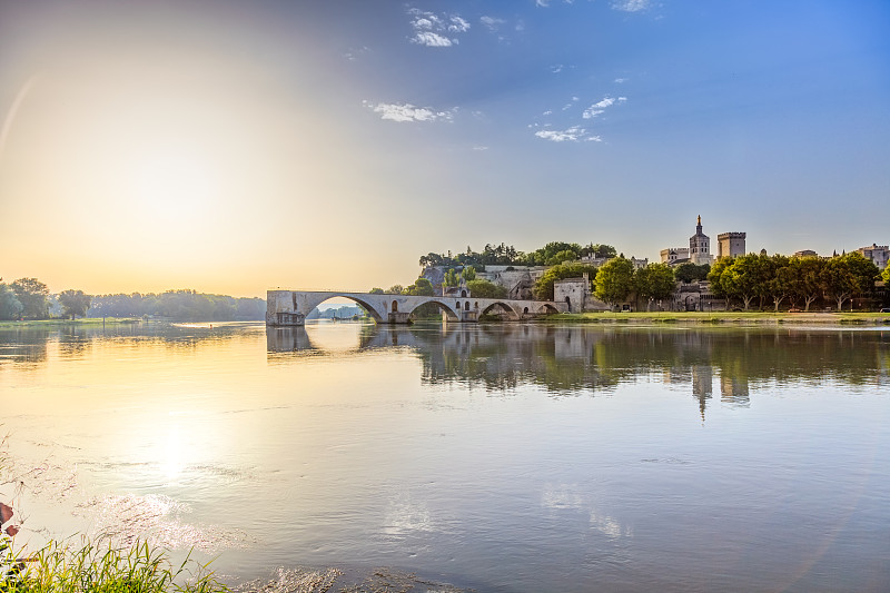 法国,神圣,亚维尼翁,罗讷河,阿维尼翁断桥,拍摄场景,旅游目的地,水平画幅,建筑,无人