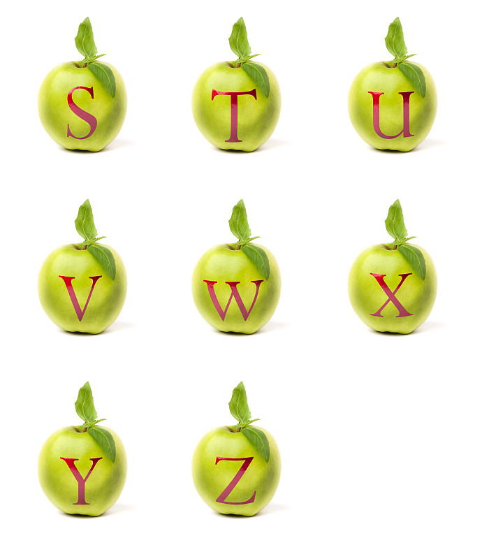 字母,苹果,英文字母y,英文字母u,英文字母v,英文字母w,英文字母z,英文字母s,英文字母t,英文字母x