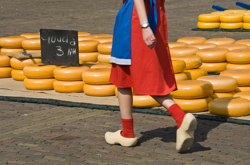 阿克马,奶酪市场,奶酪市场,阿克马,木底鞋,高达干酪,四肢,水平画幅,袜子,腿,奶酪