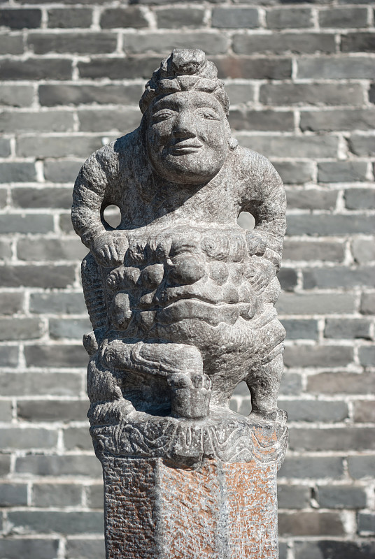 过去,柱子,哈尔滨,垂直画幅,留白,公园,石墙,纹理效果,墙,无人
