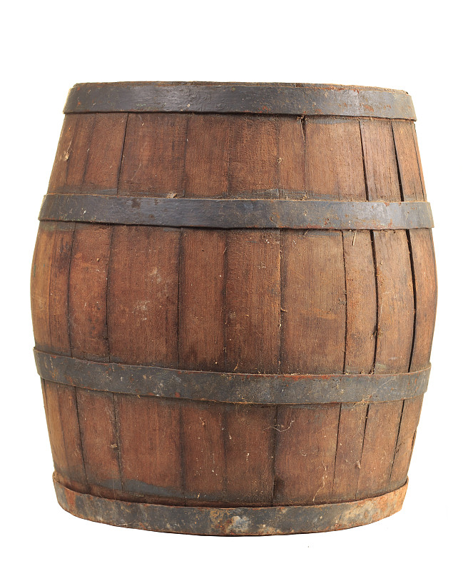 木制,桶,酒桶,火药,小桶,垂直画幅,葡萄酒,无人,古老的,白色背景