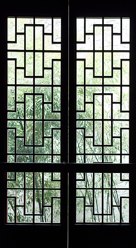 中国,窗户,传统,过时的,对称,复古风格,豪宅,户外,建筑,木制
