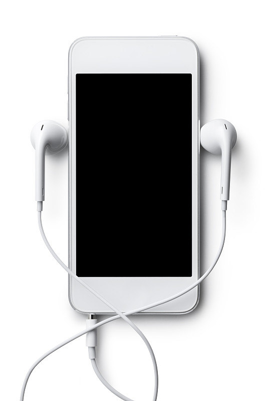mp3播放机,耳机,智能手机,白色背景,背景分离,音乐,电话机,手机,垂直画幅,进行中