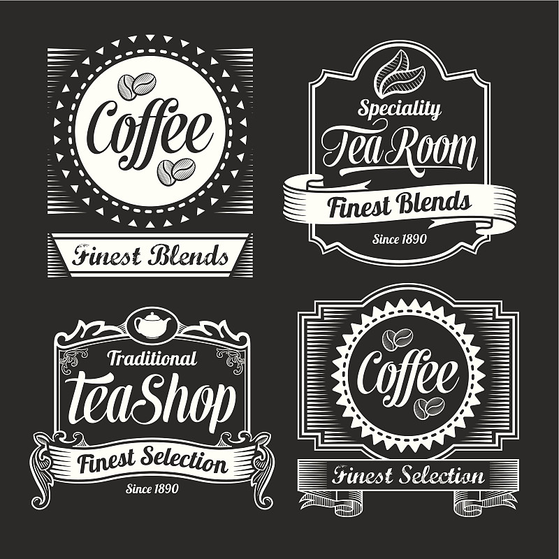 标签,式样,热饮,边框,咖啡店,茶馆,无人,绘画插图,符号,咖啡
