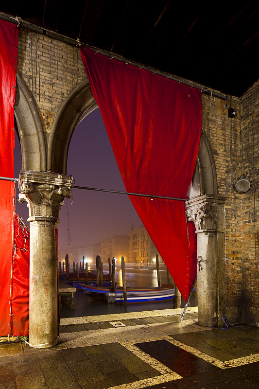 夜晚,意大利,威尼斯,大运河,垂直画幅,灵性,灵感,运河,曙暮光,石材