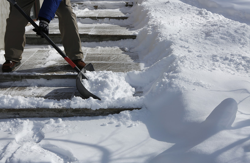 楼梯,冬天,大风雪,冬季服务,水平画幅,雪铲,雪,阴影,户外,靴子