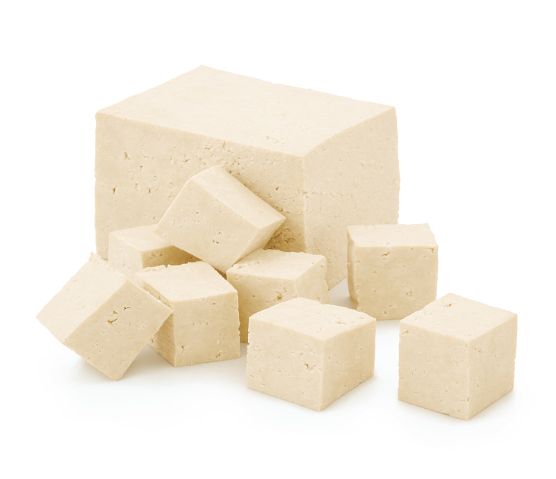 豆腐,块状,立方体,大豆,立方体形状,水平画幅,素食,无人,生食,白色背景