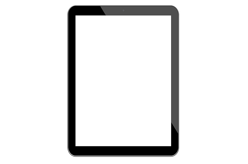 平板电脑,分离着色,投影屏幕,设备屏幕,显示器,空白的,背景分离,平面屏幕,黑色,白色背景