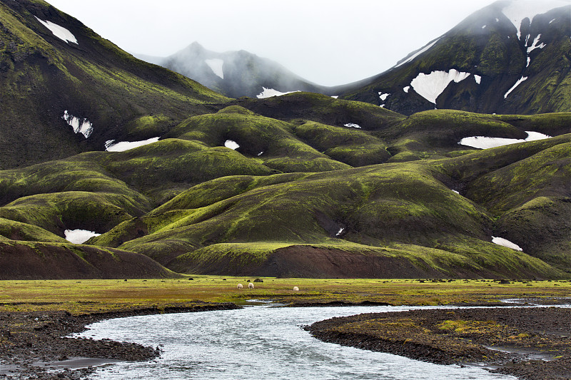 兰德玛纳,自然,水平画幅,无人,夏天,户外,徒步旅行,冰岛国,火山,山