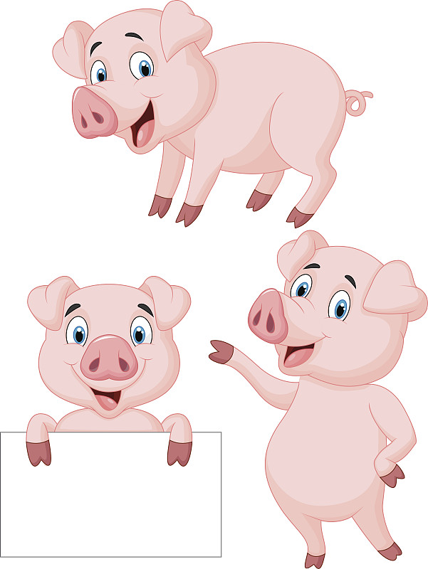 猪,卡通,农业,可爱的,肖像,玩具,哺乳纲,动物,农场,2015年