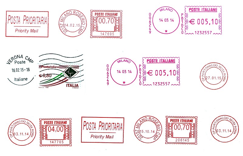 邮戳,意大利,橡皮章,航空邮件,邮件,,米兰,公共信箱,邮筒,风