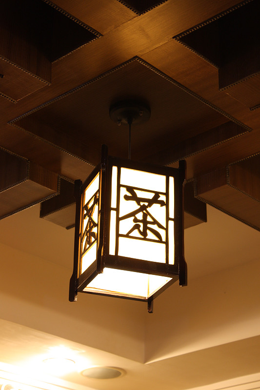 茶蜡,茶馆,中国茶,灯罩,中文,汉字,垂直画幅,褐色,灯笼,天花板