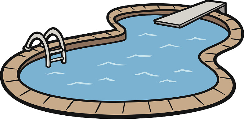 游泳池,矢量,平衡折角灯,艺术,陆地,水,蓝色,绘画插图,湿,夏天