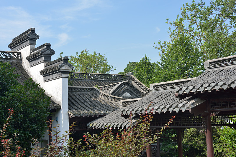 屋顶,建筑业,扬州,水平画幅,彩色图片,建筑,无人,中国,建筑结构,摄影