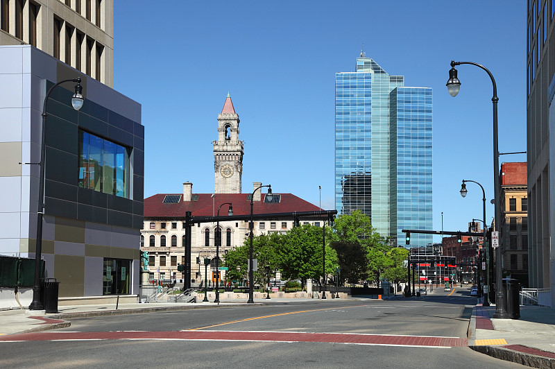 伍斯特,马萨诸塞,水平画幅,市区,无人,2015年,城市天际线,新英格兰,户外,都市风景