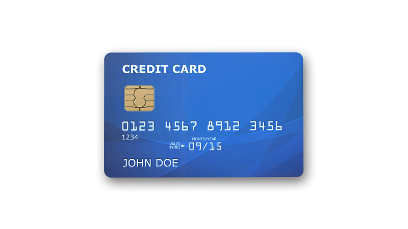 信用卡,蓝色,电脑芯片,白色背景,背景分离,水平画幅,无人,金融,银行业,塑胶