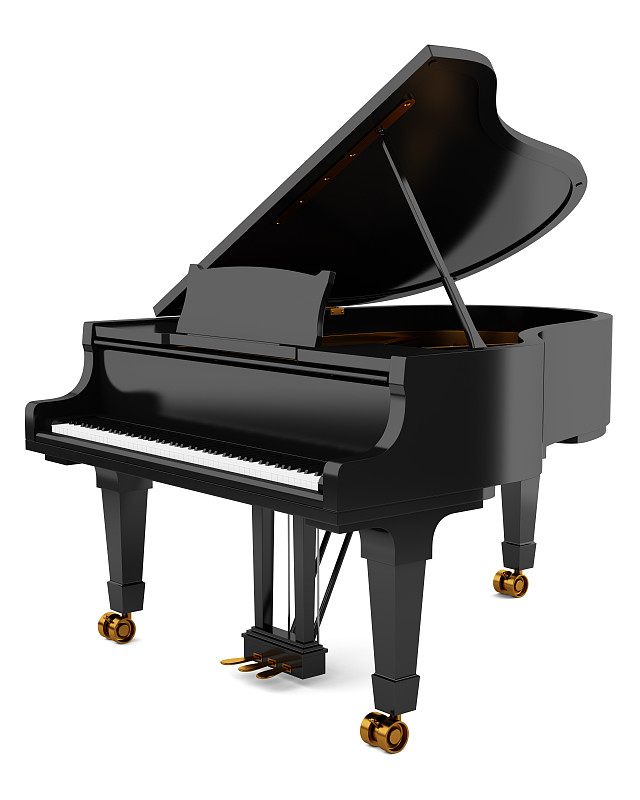 三角钢琴,白色背景,黑色,分离着色,垂直画幅,无人,背景分离,乐器,钢琴,白色