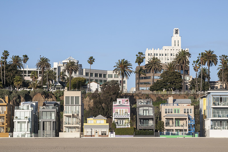 加利福尼亚,海滩,住房,圣莫尼卡,洛杉矶,洛杉矶县,居住区,社区,美国,水平画幅