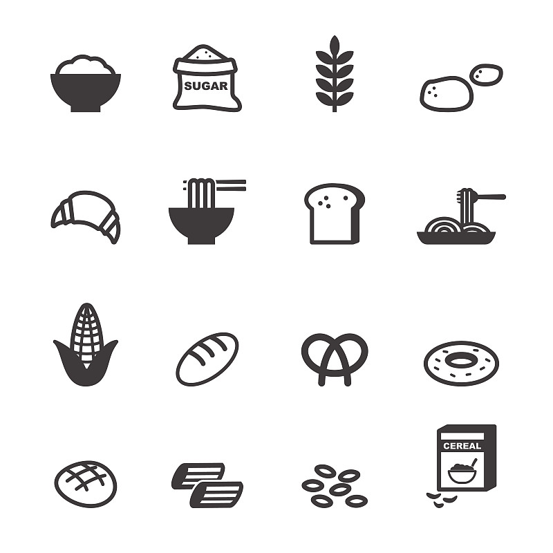 符号,碳水化合物,食品,餐具,法式长棍面包,绘画插图,牛角面包,烘焙糕点,膳食,法式食品