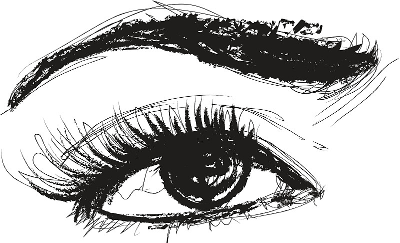 人的眼睛,矢量,铅笔画,美,青少年,艺术家,艺术,无人,绘画插图,计算机制图