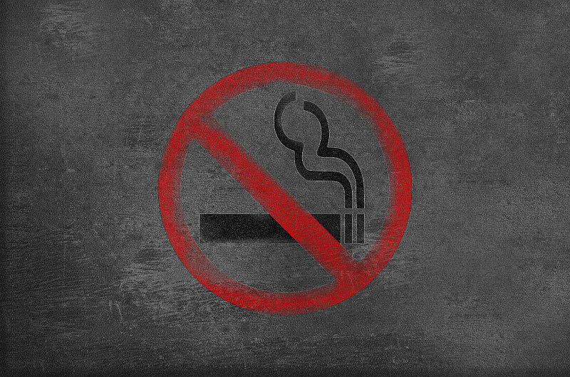 禁止吸烟记号,古老的,黑板,粉笔画,水平画幅,无人,符号,乡村风格,单词,白色
