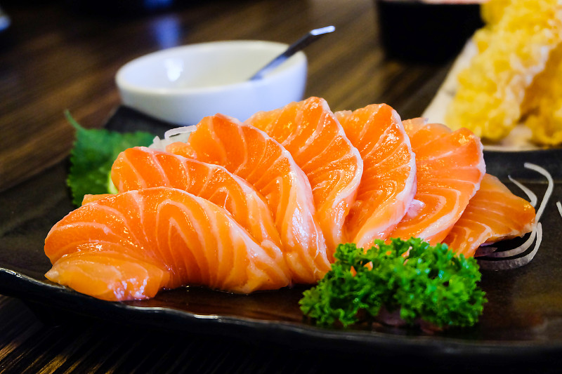 生鱼片,三文鱼,高级西餐,仅日本人,生食,清新,日本食品,食品,图像,餐馆