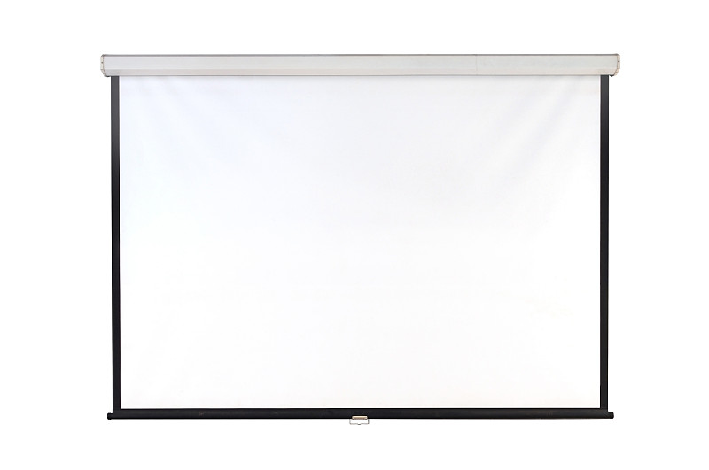投影屏幕,投影设备,空白的,留白,水平画幅,无人,黑色边框,巨大的,白色背景