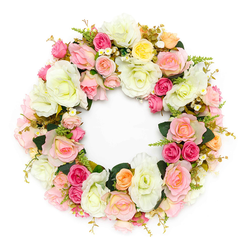 花环,玫瑰,华丽的,周年纪念,背景分离,热情,纺织品,塑胶,自然美,植物