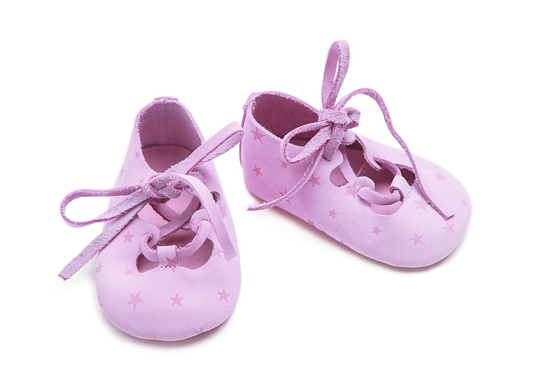 婴儿鞋,白色,分离着色,拖鞋,可爱的,剪贴路径,两个物体,一个物体,背景分离,鞋带