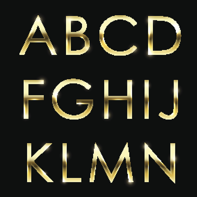 字母,黄金,金属,矢量,英文字母n,金色,字体,文字,金属质感,字母表次序