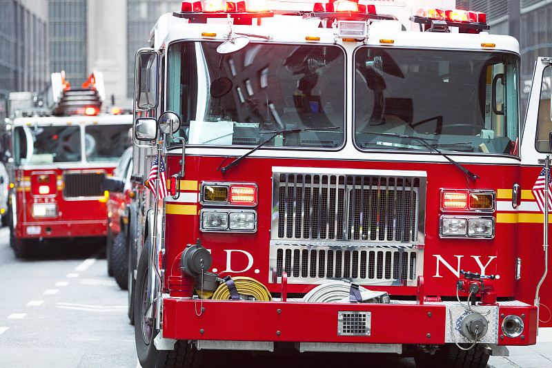 消防车,纽约,纽约市消防局,消防员,消防队,警笛,应急灯,风险,前灯,警告标志