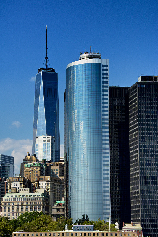 下曼哈顿区,都市风景,纽约,世界贸易中心,21世纪风格,20世纪风格,阿姆斯特丹世贸中心,世贸中心,垂直画幅,天空