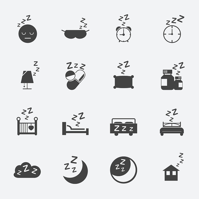 计算机图标,夜晚,月亮,绘画插图,符号,安眠药,时间,钟