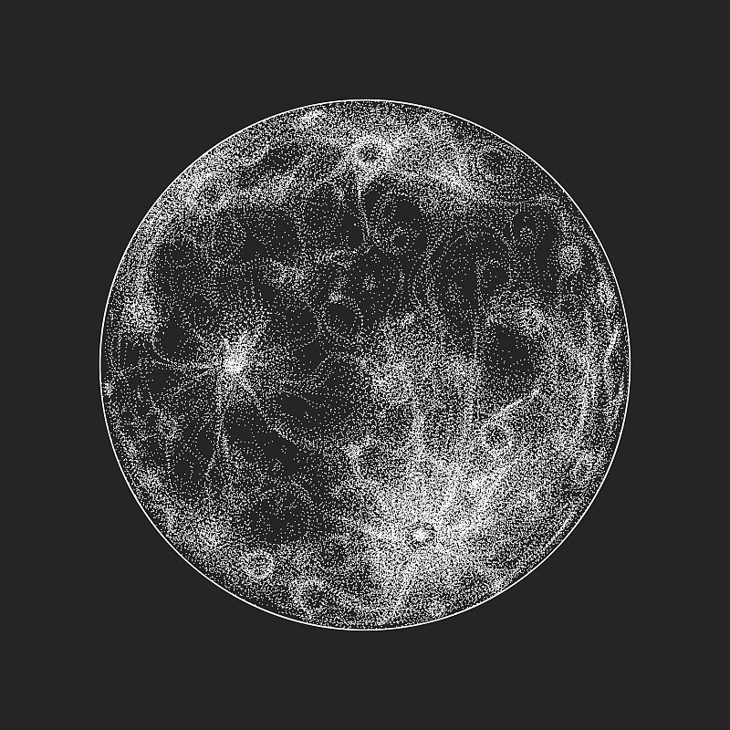 绘画插图,行星月亮,月球,炼金术,月亮,星座,超级月亮,陨石坑,天空,星系