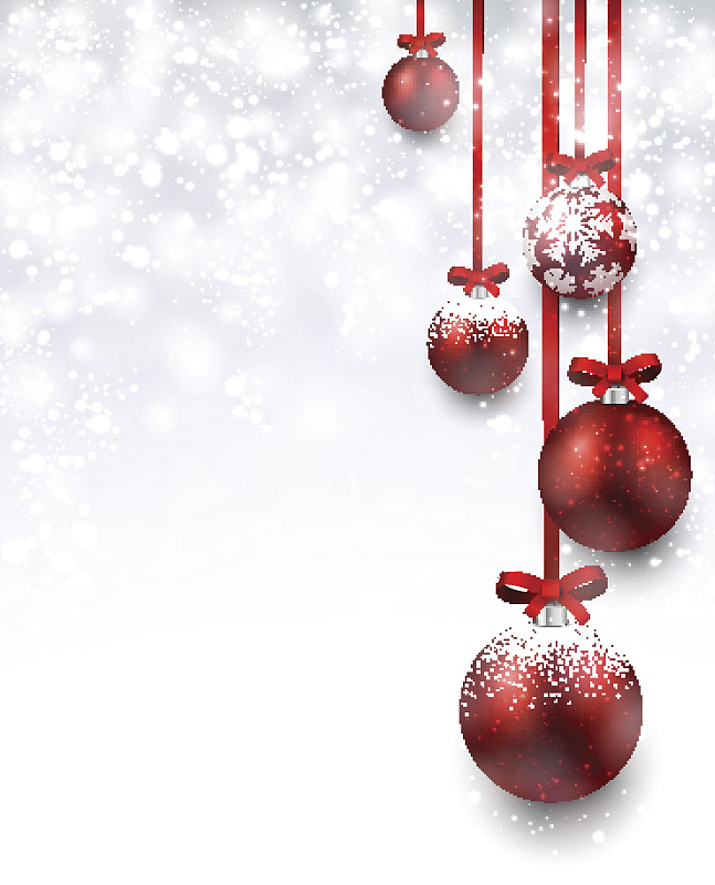 背景,圣诞装饰,晚会,奖丝带,红色,节日,银色,球体,灰色