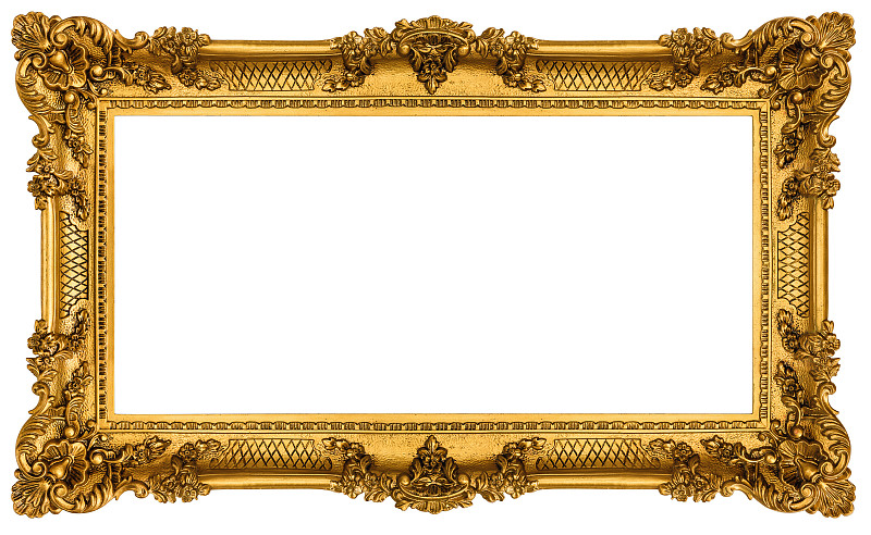 边框,黄金,分离着色,白色背景,洛可可风格,镀金的,金叶,庸俗,巴洛克风格,建筑结构