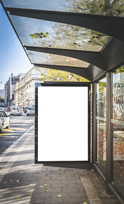 布告栏,车站,垂直画幅,巴士,空白的,留白,零售展示,边框,消息,玻璃