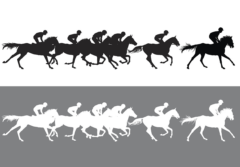 跑马场,职业赛马骑师,马,赛马,德拜,纯种马,领导能力,休闲活动,绘画插图,符号