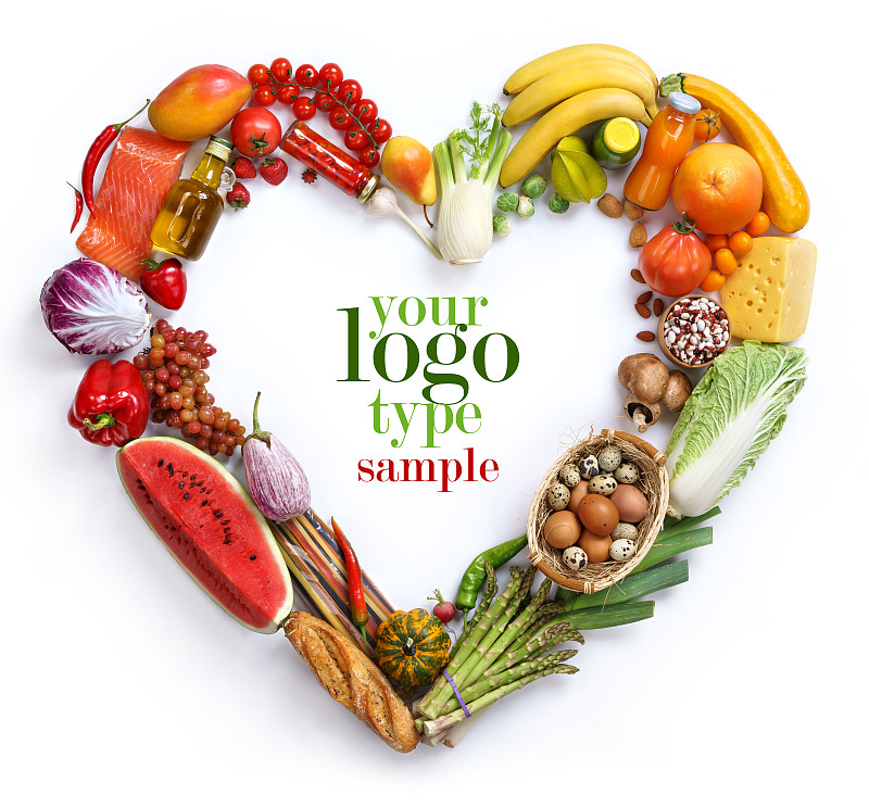 心型,蔬菜,符号,健康食物,水果,维生素,谷类,食品杂货,素食