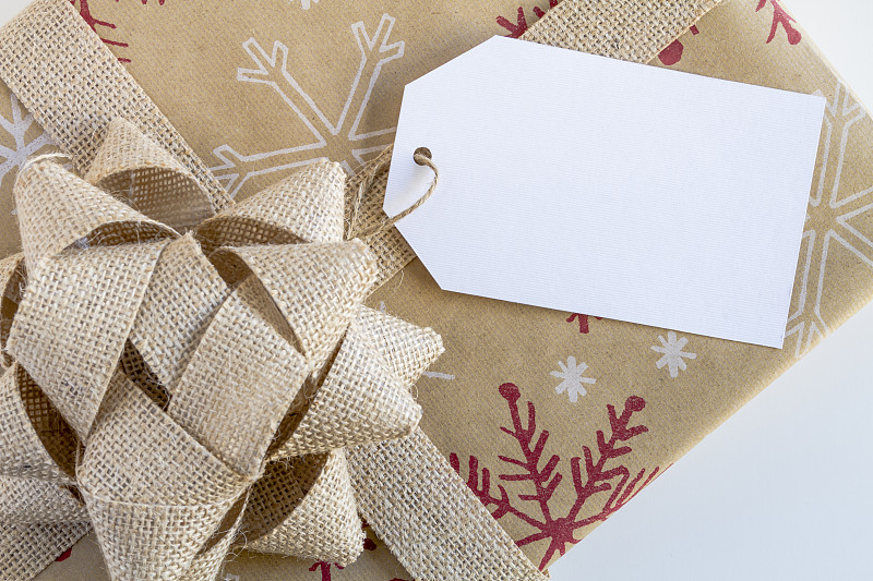 礼物,包装纸,野生动物跟踪标签,留白,褐色,圣诞卡,水平画幅,无人,圣诞老人