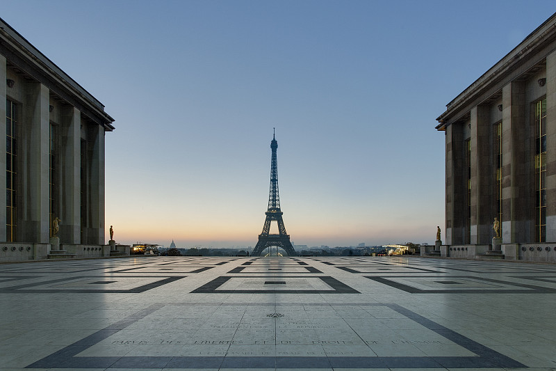 埃菲尔铁塔,早晨,投卡德侯区,居斯塔夫·埃菲尔,巴黎,特拉华,夜晚,纪念碑,水平画幅,无人