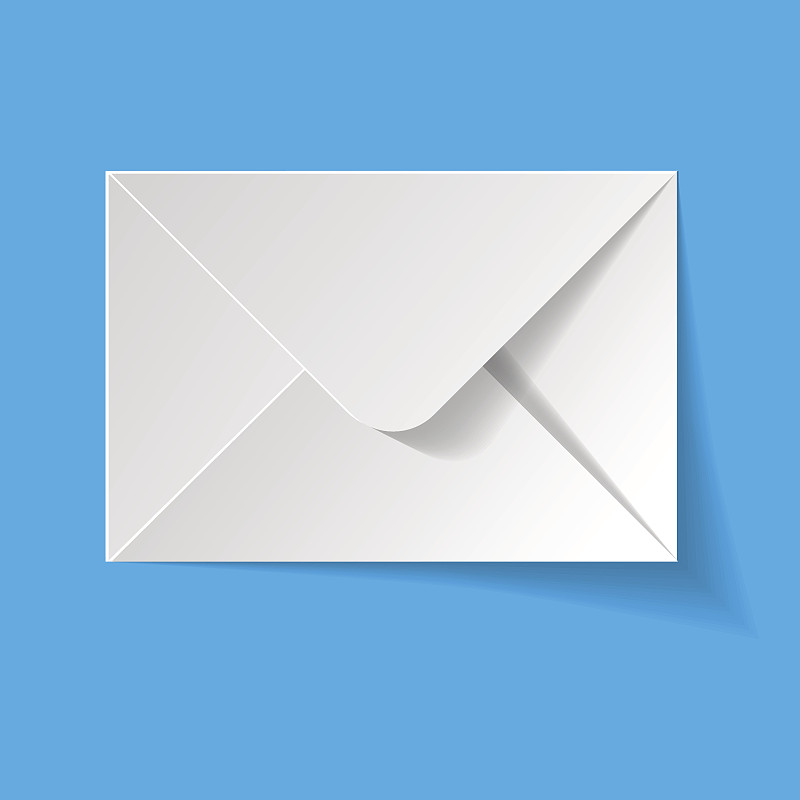 信封,白色,蓝色背景,邮件,消息,信函,贺卡,留白,电子邮件,绘画插图