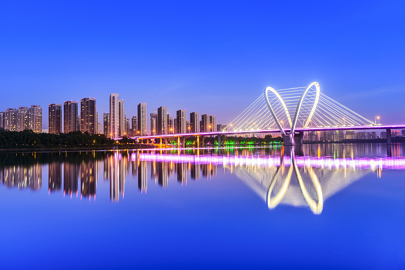 桥,摩天大楼,现代,沈阳,辽宁省,安逸,2015年,天空,留白,公园