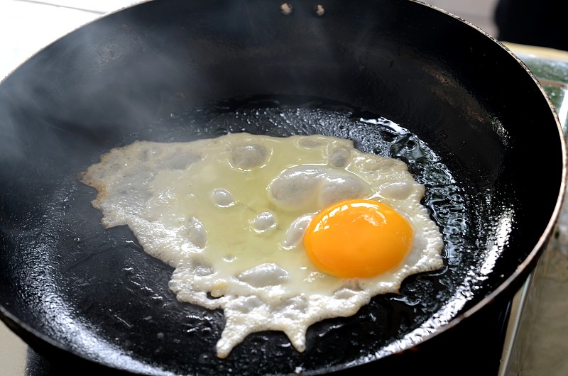 煎蛋,卵,鸡蛋,饮食,早餐,水平画幅,锅,蛋黄,黄色,食品