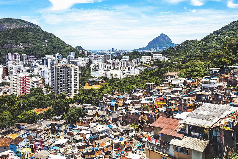 里约热内卢,都市风景,博塔佛戈,贫民窟,圣达马达,犹太人区,瓜纳巴拉湾,巴西,美,水平画幅