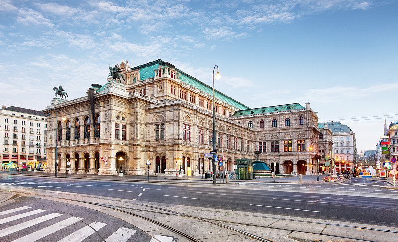 奥地利,维也纳歌剧院,水平画幅,建筑,夜晚,无人,欧洲,户外,房屋,维也纳中心