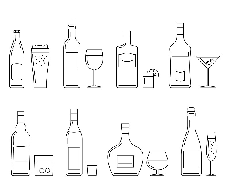 饮料,细的,计算机图标,葡萄酒,绘画插图,鸡尾酒,含酒精饮料,商店,计算机制图,计算机图形学